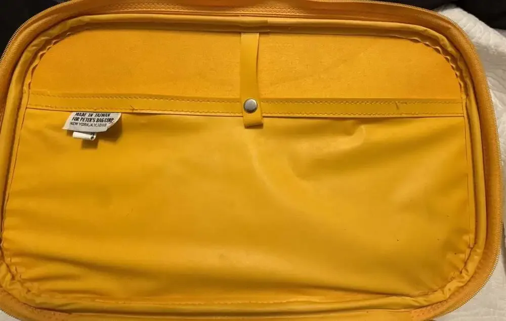 Vintage 1983 Care Bears Yellow Two-Piece Suitcase Luggage Set